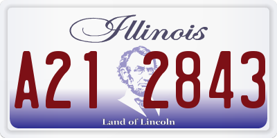 IL license plate A212843