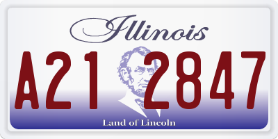 IL license plate A212847