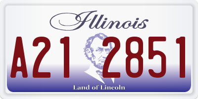 IL license plate A212851