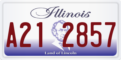 IL license plate A212857