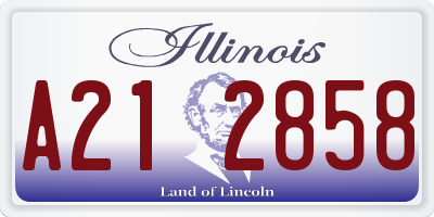 IL license plate A212858
