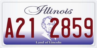 IL license plate A212859