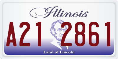 IL license plate A212861