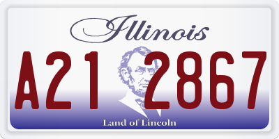 IL license plate A212867
