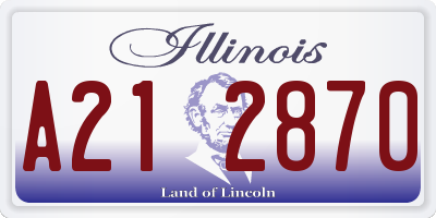 IL license plate A212870