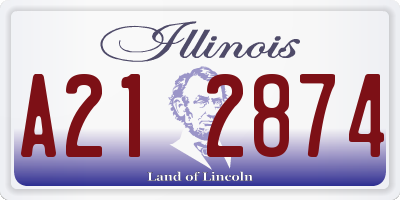 IL license plate A212874