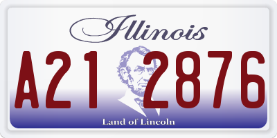 IL license plate A212876