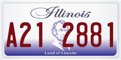 IL license plate A212881