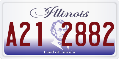 IL license plate A212882