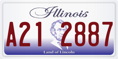 IL license plate A212887