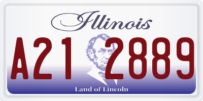 IL license plate A212889