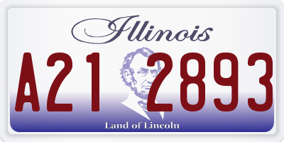 IL license plate A212893