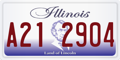 IL license plate A212904