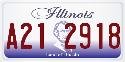 IL license plate A212918