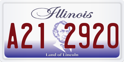 IL license plate A212920