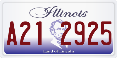 IL license plate A212925