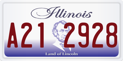 IL license plate A212928