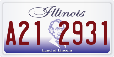 IL license plate A212931