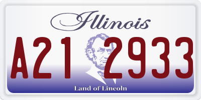IL license plate A212933