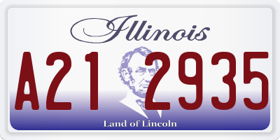 IL license plate A212935