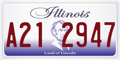 IL license plate A212947