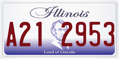 IL license plate A212953