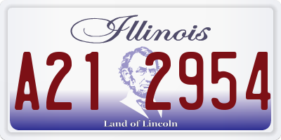 IL license plate A212954