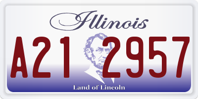 IL license plate A212957