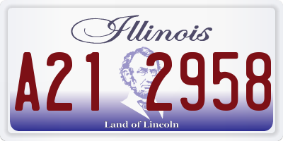 IL license plate A212958