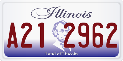 IL license plate A212962