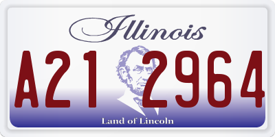 IL license plate A212964