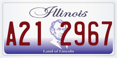 IL license plate A212967