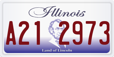 IL license plate A212973