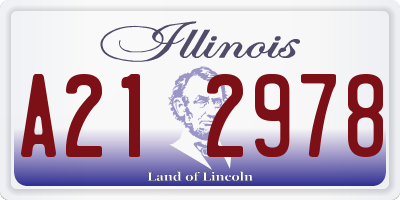 IL license plate A212978