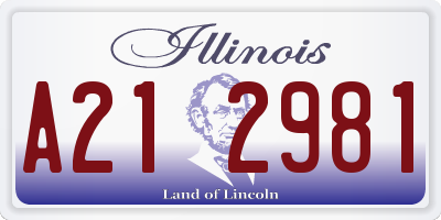 IL license plate A212981