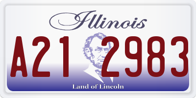 IL license plate A212983