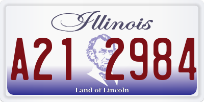 IL license plate A212984