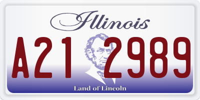 IL license plate A212989