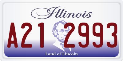 IL license plate A212993