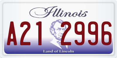 IL license plate A212996