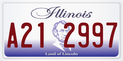 IL license plate A212997