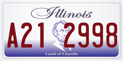 IL license plate A212998