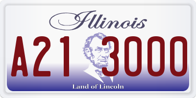 IL license plate A213000