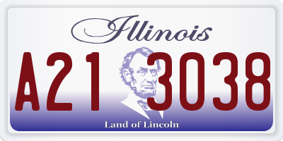 IL license plate A213038