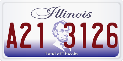 IL license plate A213126