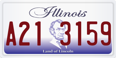 IL license plate A213159