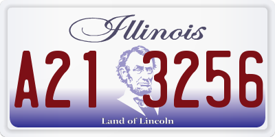 IL license plate A213256