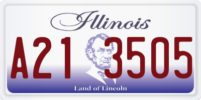 IL license plate A213505