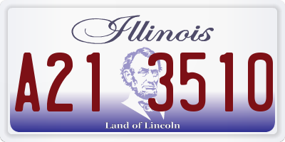 IL license plate A213510