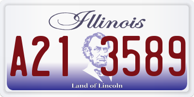 IL license plate A213589